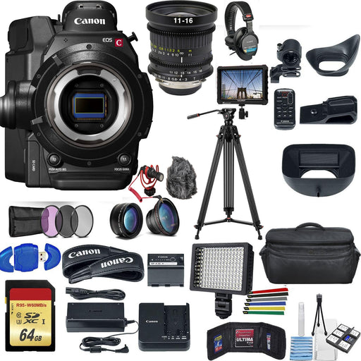 Canon Cinema EOS C300 Mark II Camcorder with Tokina Cinema 11-16mm T3.0 with PL Mount Mega Bundle