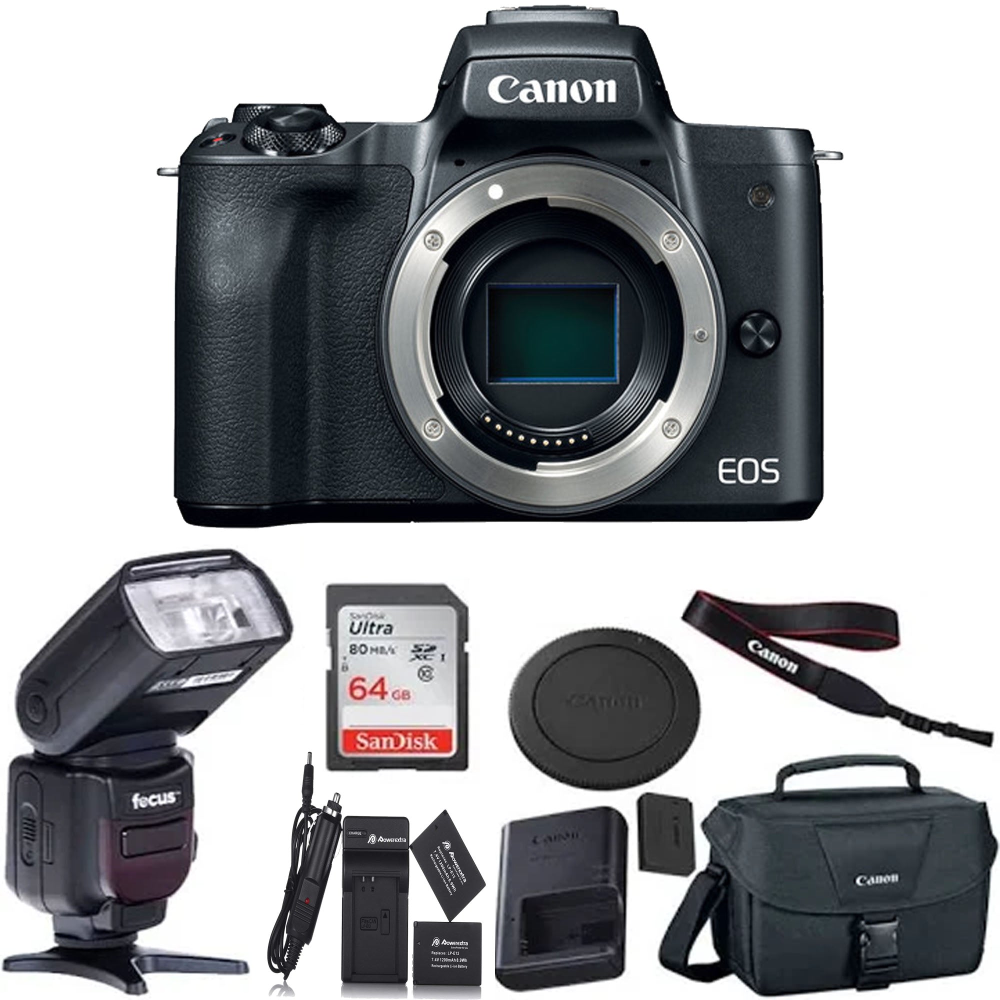 EOS M50 Mirrorless Digital Camera (Body Only, Black) Starter Essential | NJ Accessory/Buy Direct & Save