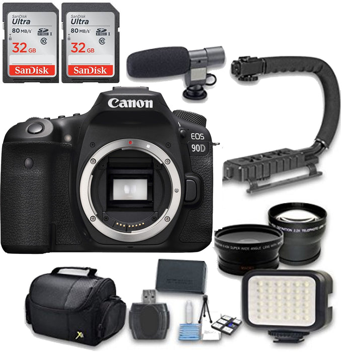 Canon EOS 90D DSLR Camera (Body Only) With Additional Accessories