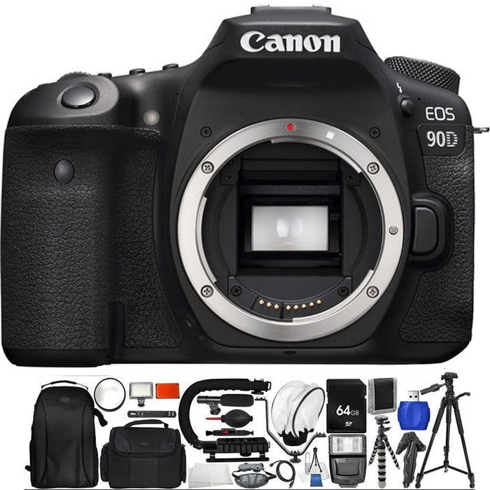 Canon EOS 90D DSLR Camera (Body Only) Deluxe Essential Bundle