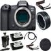 Canon EOS R6 Mirrorless Digital Camera (Body Only) with Mount Adapter EF-EOS R | 2x Spare Batteries + AC/DC Charger Bundle Battery | Charger