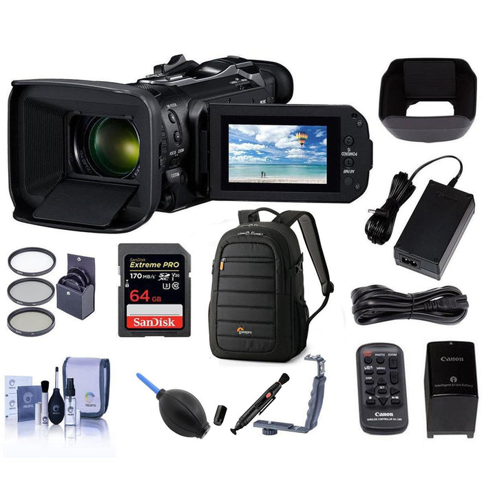 Canon Vixia HF G60 UHD 4K Camcorder with Starter Essential Bundle