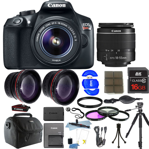 Canon EOS Rebel T6/2000D DSLR Camera with 18-55mm Lens &amp; Additional Accessories