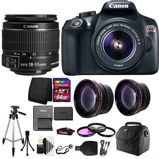 Canon EOS Rebel T6/2000D DSLR Camera with 18-55mm Lens &amp; 64GB Memory Card Package