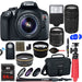 Canon EOS Rebel T6/2000D DSLR Camera with 18-55mm Lens and 75-300mm Lenses| 64GB MC| DSLR Bag |Flash | Tripod &amp; More
