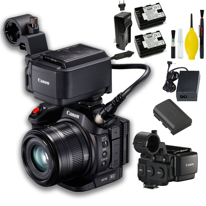 Canon XC15 4K Professional Camcorder with Base Bundle