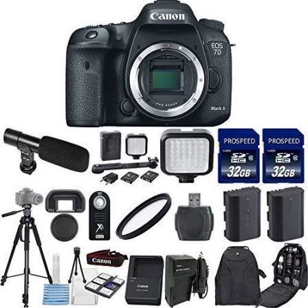 Canon EOS 7D Mark II 20.2MP HD 1080p DSLR Camera Body and 55-250mm Is 32GB Bundle