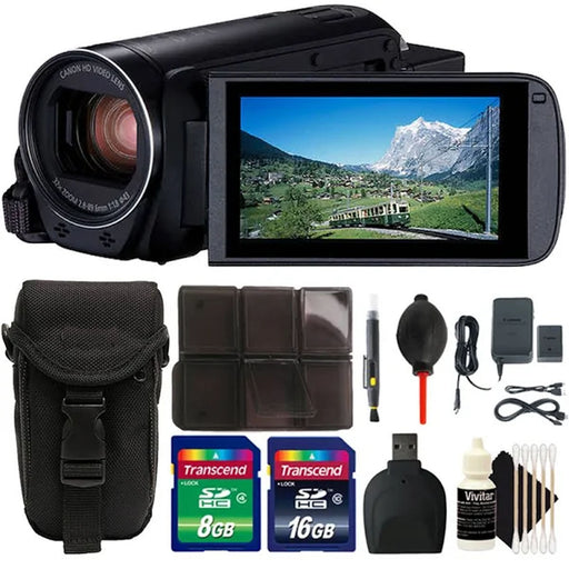Canon VIXIA HF R800 57x Camcorder with 24GB Cleaning Accessory Kit