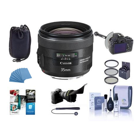 Canon EF 35mm f/2 IS USM Deluxe Bundle W/ Rain Cover and More