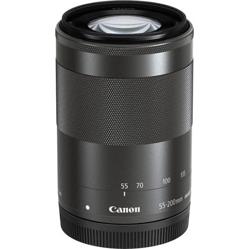 Canon EF-M 55-200mm f/4.5-6.3 IS STM Lens (Black) | NJ Accessory