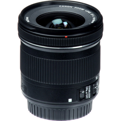 Canon EF-S 10-18mm f/4.5-5.6 IS STM Lens w/ Canon DSLR Cameras &amp; SanDisk 64GB Class 10 Memory Card | Complete Accessory