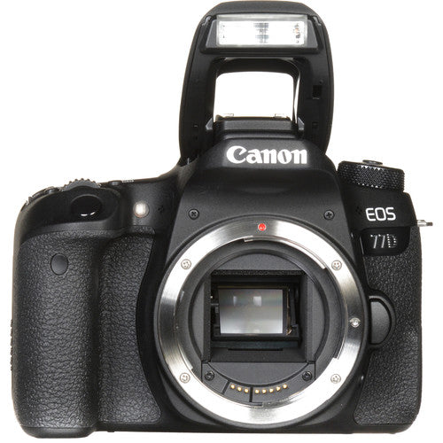 Canon EOS 77D DSLR Camera 1892C016 + 18-55mm IS-3 Lens Kit + Flash+ 64GB + More, Black