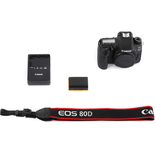 Canon Eos 80D DSLR Camera Bundle w/ EF-S 18-55mm f/3.5-5.6 Is STM Zoom Lens &amp; Canon EF 75-300mm f/4-5.6 III Lens + Bundle Accessory