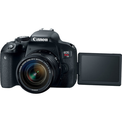 Canon EOS Rebel T7i/800D DSLR Camera with 18-55mm Lens &amp; 55-250mm IS II Lens 64GB Class 10 UHS-1 SDXC Memory Card Accessory Bundle