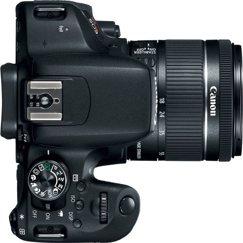 Canon EOS Rebel T7i/800D DSLR Camera with 18-55mm Lens 55-250mm IS STM Lens 64GB Card Case Flash Tripod 2 Lens Kit