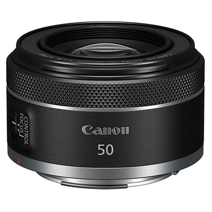 Canon RF 50mm f/1.8 STM Lens with Rain Cover | Cleaning Kit & UV Filter Package