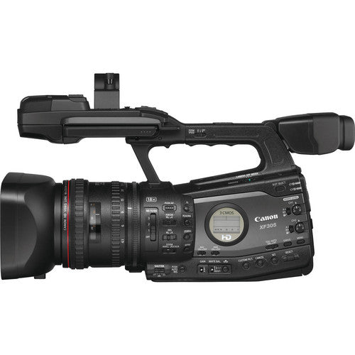 Canon XF-305 High Definition Pro Camcorder, Bundle with Video Bag, 2x Spare Battery, 64GB Compact