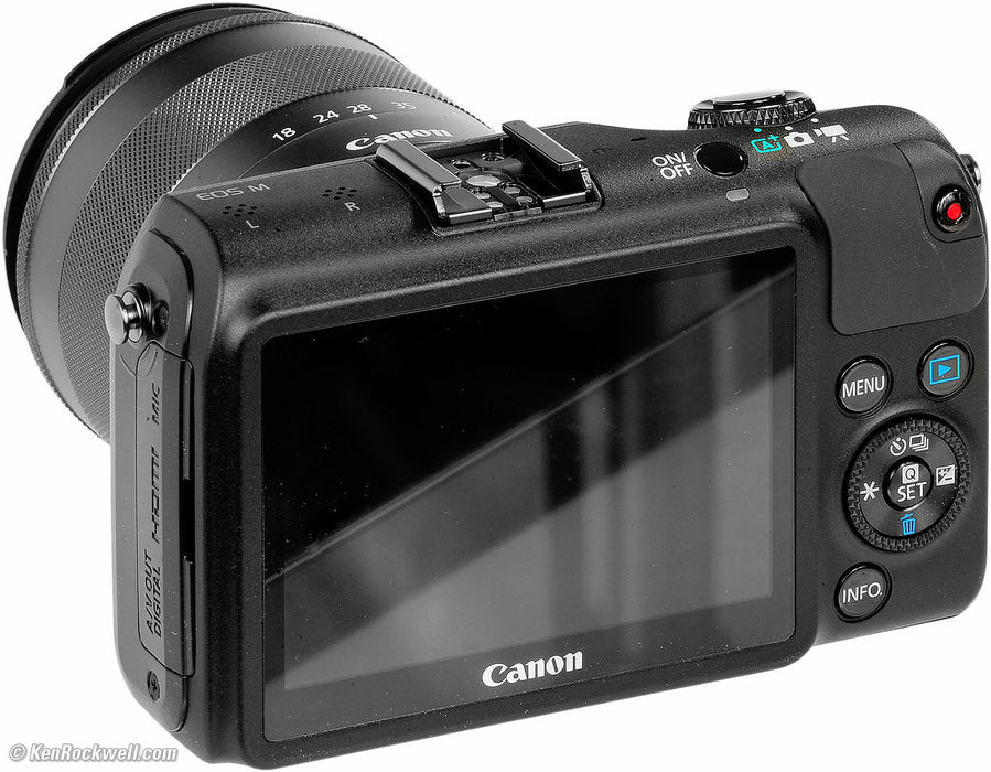 Canon EOS-M Mirrorless Camera with EF-M 22mm f/2 STM Lens - Black