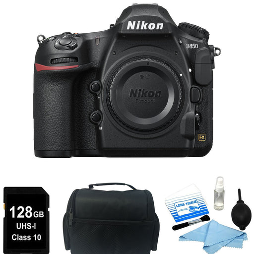 Nikon D850 45.7MP Full-Frame FX-Format Digital SLR Camera (Body Only) + 128GB Starter Bundle