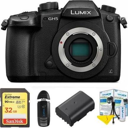 Panasonic Lumix DC-GH5 Mirrorless Micro Four Thirds Digital Camera (Body only) + StarterBundle Kit, Black