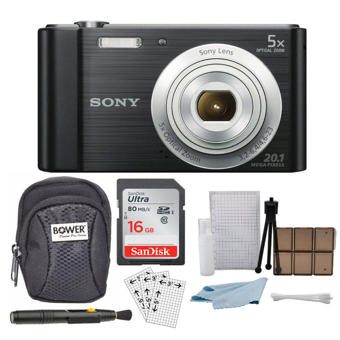 Sony Cyber-shot DSC-W800 Digital Camera (Black) Starter Bundle
