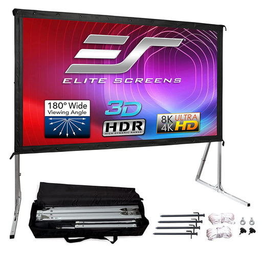 Elite Screens Yard Master 2, 120 inch Outdoor Projector Screen with Stand 16:9, 8K 4K Ultra HD 3D Fast Folding Portable Projection Screen