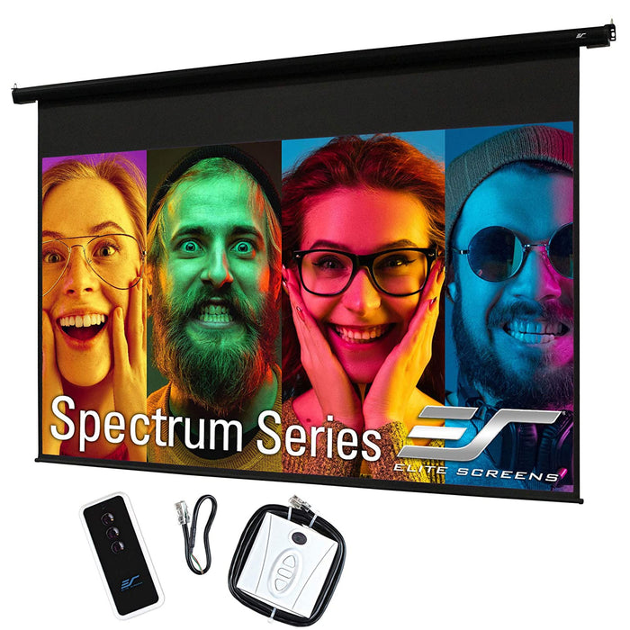 Elite Screens Spectrum Electric Motorized Projector Screen with Multi Aspect Ratio Function Max Size 125-inch