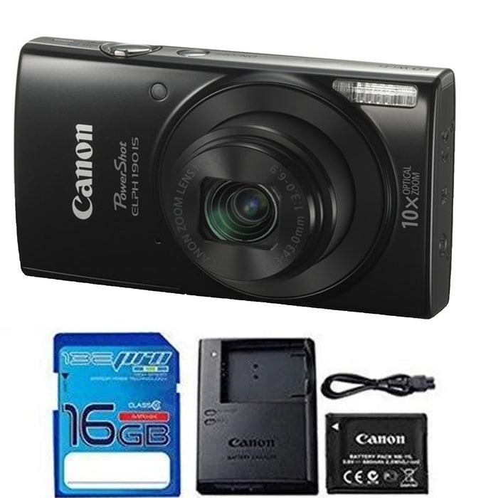 Canon PowerShot ELPH 190 IS Digital Camera With 16 GB