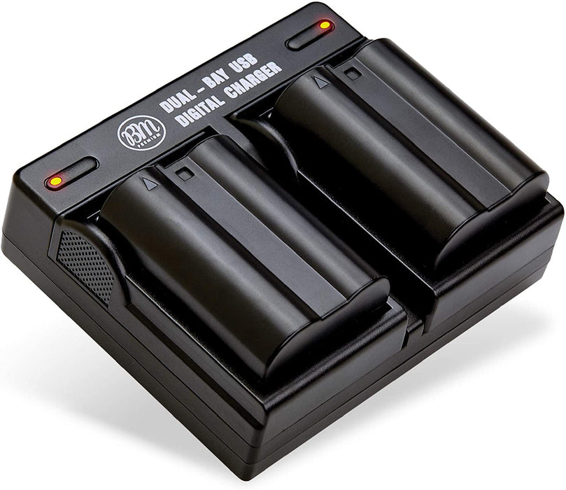 NJA 2 Pack of EN-EL15C High Capacity Batteries and Dual Bay Battery Charger