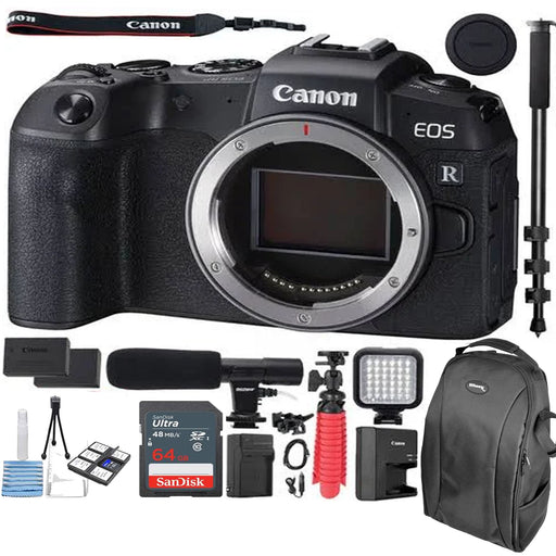 Canon EOS RP Mirrorless Digital Camera (Body Only) Starter Essential Package