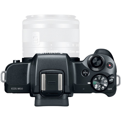 Canon EOS M50 Mirrorless Digital Camera (Body Only, Black) Starter Essential Bundle