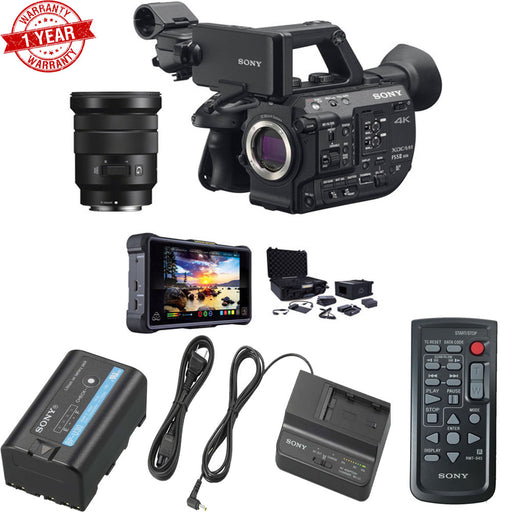 Sony PXW-FS5M2 4K XDCAM Super 35mm Compact Camcorder with 18 to 105mm Zoom Lens &amp; Atomos Ninja V 5&quot; 4K HDMI Recording Monitor