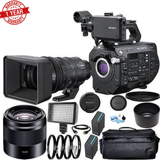 Sony PXW-FS7M2 4K XDCAM Super 35 Camcorder Kit with 18-110mm Zoom Lens and Sony E 50mm f/1.8 OSS Lens 11PC Accessory Bundle