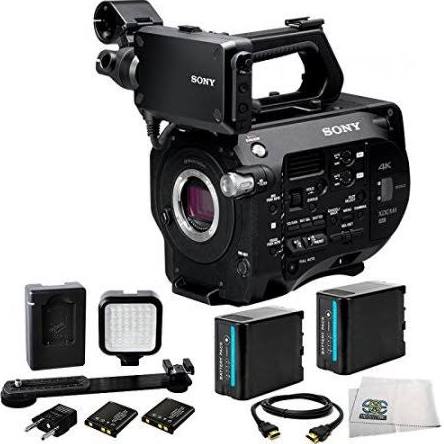 Sony PXW-FS7 XDCAM Super 35 Camera System + 2 Replacement BP-U90 8200mAh Battery Pack + 36 LED Video Light + Microfiber,