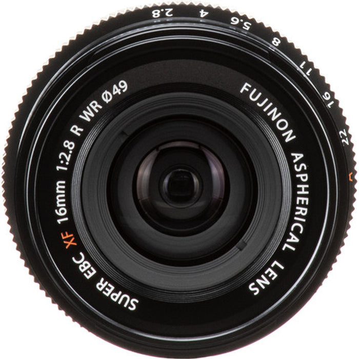 FUJIFILM XF 16mm f/2.8 R WR Lens (Black) Professional Accessory Bundle