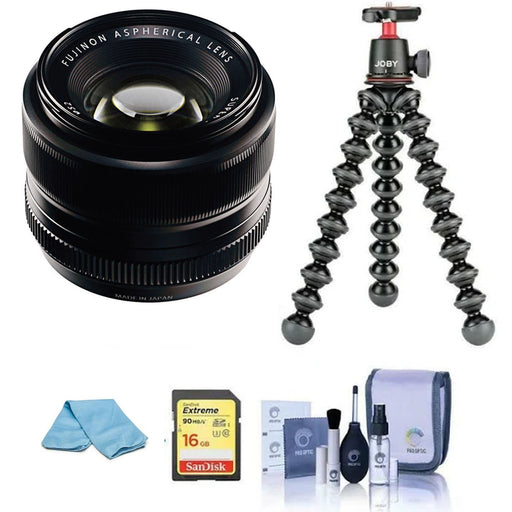 Fujifilm 35mm f/1.4 XF R Lens with Joby Flexible Tripod &amp; Accessories