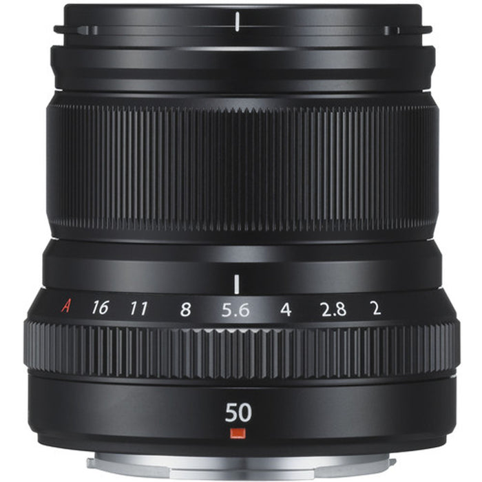 FUJIFILM XF 50mm f/2 R WR Lens (Black) Premium Accessory Bundle