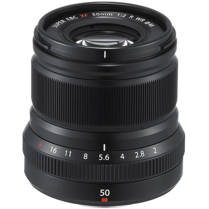 FUJIFILM XF 50mm f/2 R WR Lens (Black) Premium Accessory Bundle
