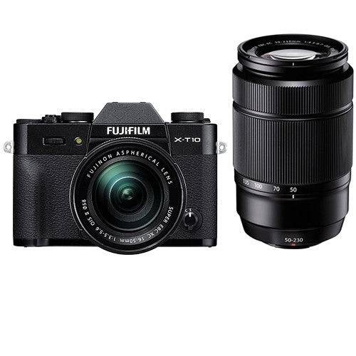Fujifilm X-T10 with 16-50mm and 50-230mm Lenses Kit (Black)