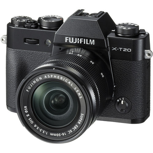 Fujifilm X-T20 Mirrorless Digital Camera with 16-50mm Lens (Black) &amp; Additional Accessories Package