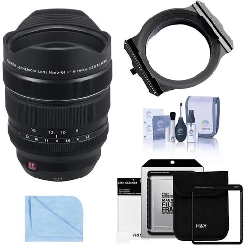 FUJIFILM XF 8-16mm f/2.8 R LM WR Lens Bundle with Magnetic Filter Frame and Holder