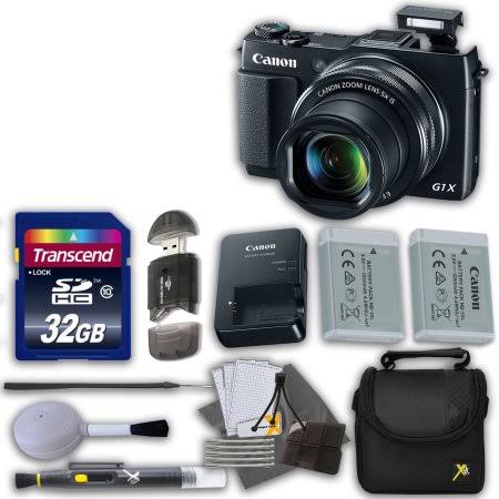 Canon PowerShot G1 X Mark II Digital Camera - Wi-Fi Enabled with 32GB High Speed Memory Card &amp; Extra Battery + Accessory Bundle