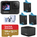 GoPro HERO9 Black Power Bundle with Dual Charger, 3 Extra Batteries, 128GB microSD Card, Cleaning Kit