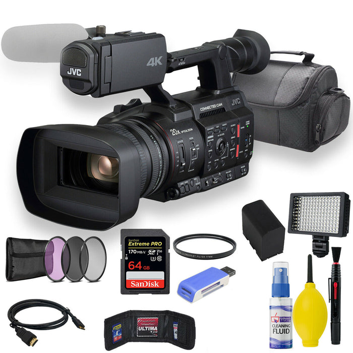 JVC GY-HC500U Handheld Connected Cam 1&quot; 4K Professional Camcorder Advanced Bundle