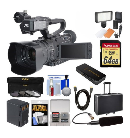 JVC GY-HM200 4KCAM Compact Handheld Camcorder DELUXE STARTER KIT