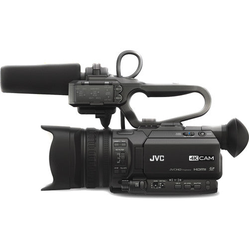 JVC GY-HM180 Ultra HD 4K Camcorder |SanDisk 64GB MC, 72 Professional Tripod, Tripod Dolly, Professional Carrying Case, and More