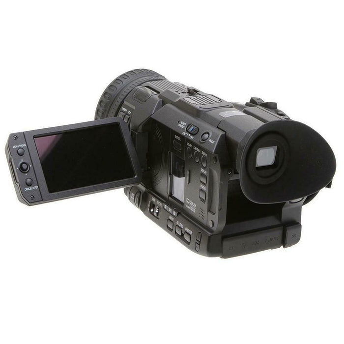 JVC GY-HM180 Ultra HD 4K Camcorder |BNV-F823 Battery | AC/DC Charger | 62mm Wide Angle Lens | 62mm Filter | JVC QAN0067-003 Microphone Bundle