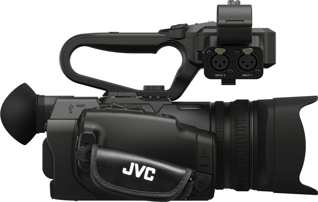 JVC GY-HM250 UHD 4K Streaming Camcorder with Built-in Lower-Thirds Graphics Accessory Bundle