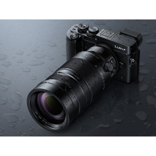 Panasonic Leica DG Vario-Elmar 100-400mm f/4-6.3 ASPH. POWER O.I.S. Lens + 256GB SDXC Card + 72mm 3 Piece Filter Kit + Rain Cover Bundle