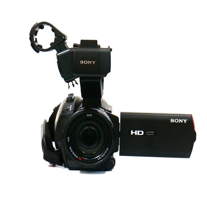 Sony HXR-MC88 Full HD Camcorder with 2x 64GB Sandisk MCs | Microphone Kit | 2x Spare Batteries &amp; AC/DC Charger | Tripod Bundle